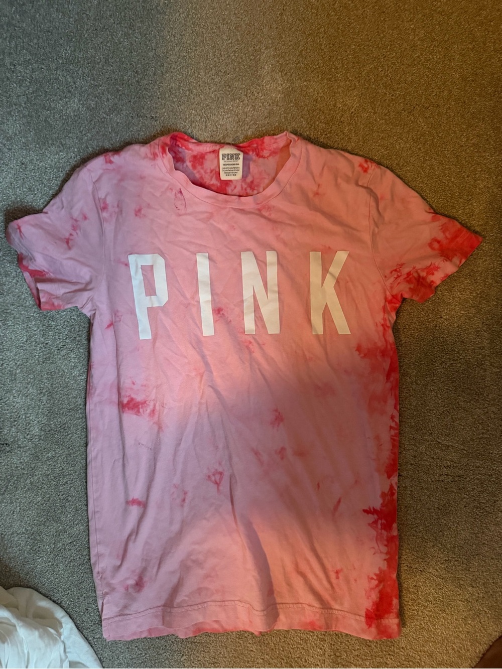 PINK Victoria's Secret Pink Tie-Dye Logo Tee